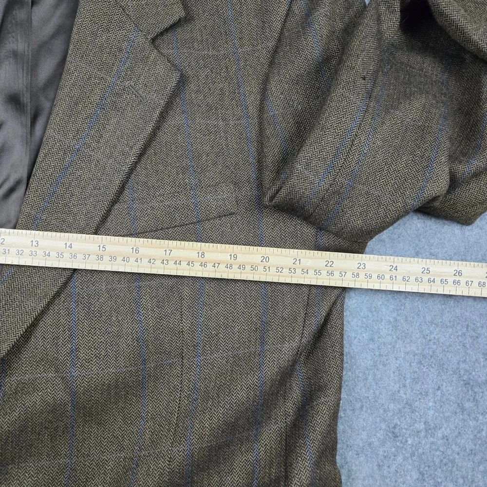Nordstrom Loro Piana Blazer Mens 44R Brown Camel Hair Herringbone Sport Coat USA